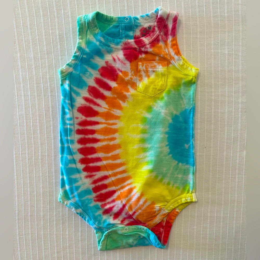 Tie-dye Primary Tank Top Onesie